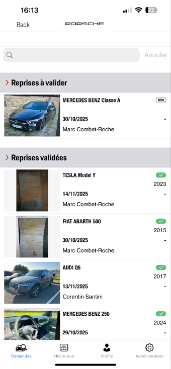 Liste des reprises