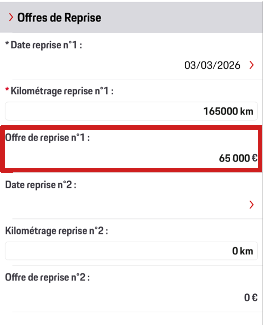 Offres de reprise